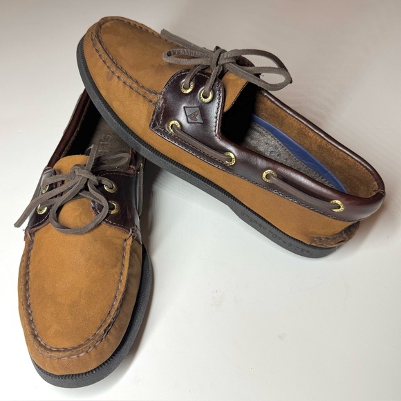 Sperry Men’s Authentic Original Brown Boat Leather Shoes Size - 7.5 M - Picture 6 of 11